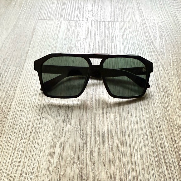 quay australia soundcheck black vintage y2k retro aviator sunglasses eyewear NEW